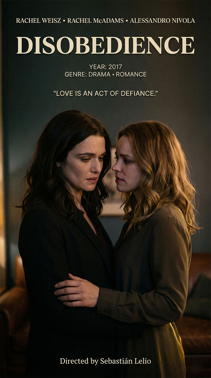 Disobedience 2017 Sebastián Lelio romantic drama starring Rachel Weisz and Rachel McAdams