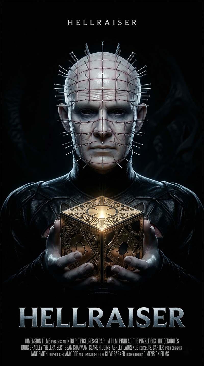 Hellraiser 1987 Clive Barker horror film Pinhead Cenobites puzzle box