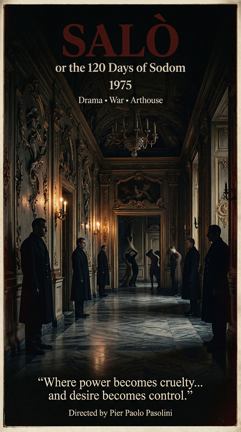 Salò, or the 120 Days of Sodom 1975 Pier Paolo Pasolini controversial arthouse film